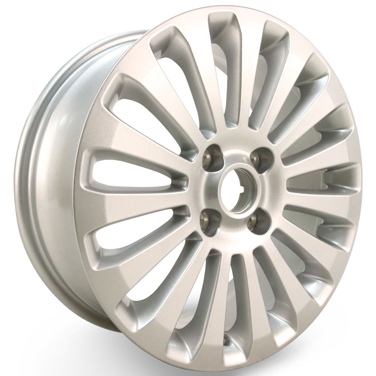 Genuine Ford Fiesta Mk7 16" Alloy Wheels Set x4 15 Spoke Design Silver