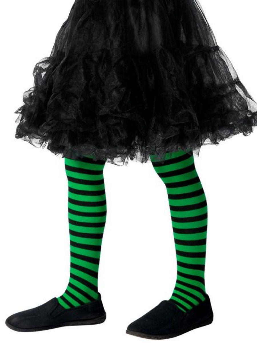 Kindergröße Hexen gestreifte Strumpfhose Halloween Kostüm Zubehör verschiedene Farben - Bild 3 von 7