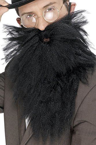 Adult Long Beard & Tash British Gentleman Fancy Dress Accessory - Picture 2 of 4