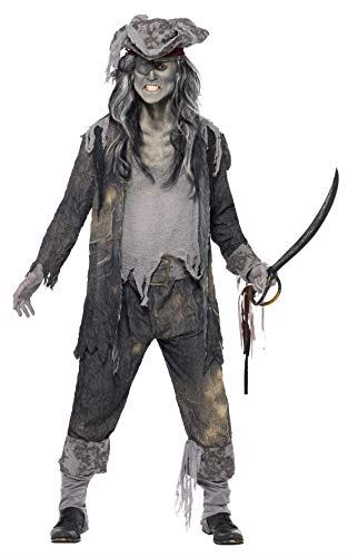 Adult Mens Ghost Ship Ghoul Pirate Themed Fancy Dress Costume - Picture 5 of 7