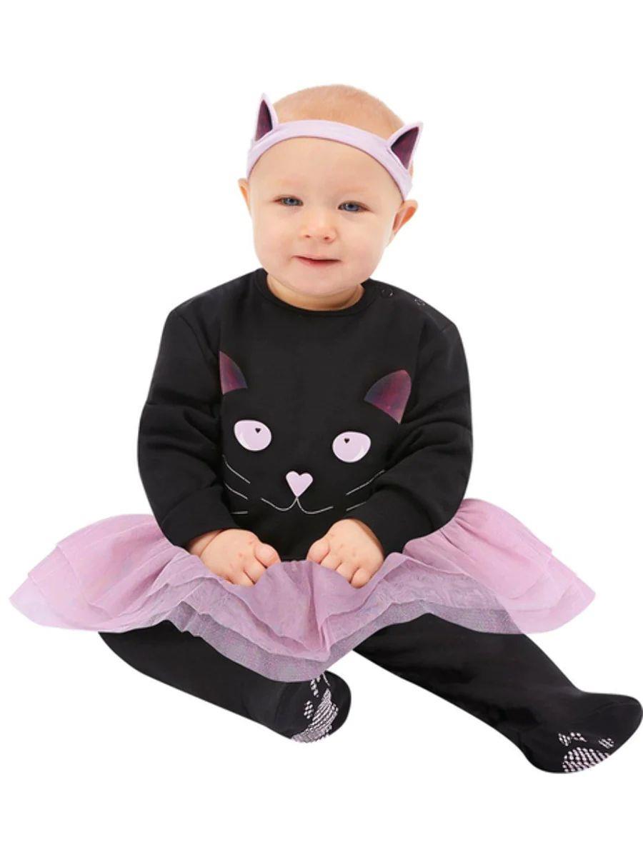Baby Girl Black Cat All in One Tutu Fancy Dress Halloween Party Costume - Picture 3 of 4