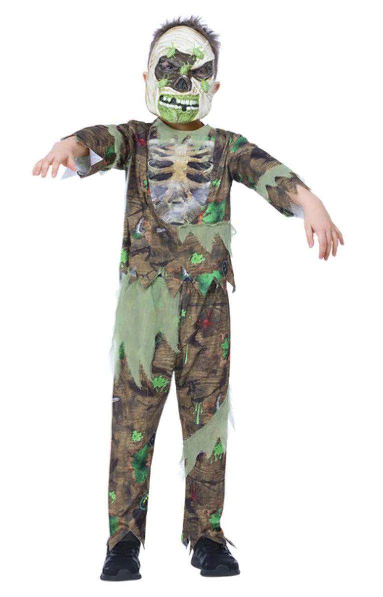 Child Deluxe Jungle Bug Zombie Halloween Fancy Dress Costume - Picture 6 of 6