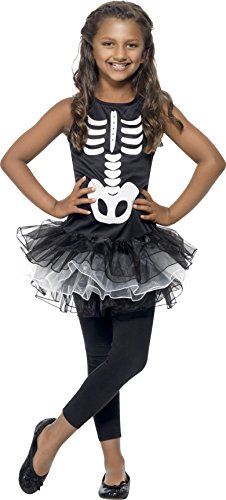 Child Skeleton Tutu Costume Black Halloween Fancy Dress Costume - Picture 6 of 7