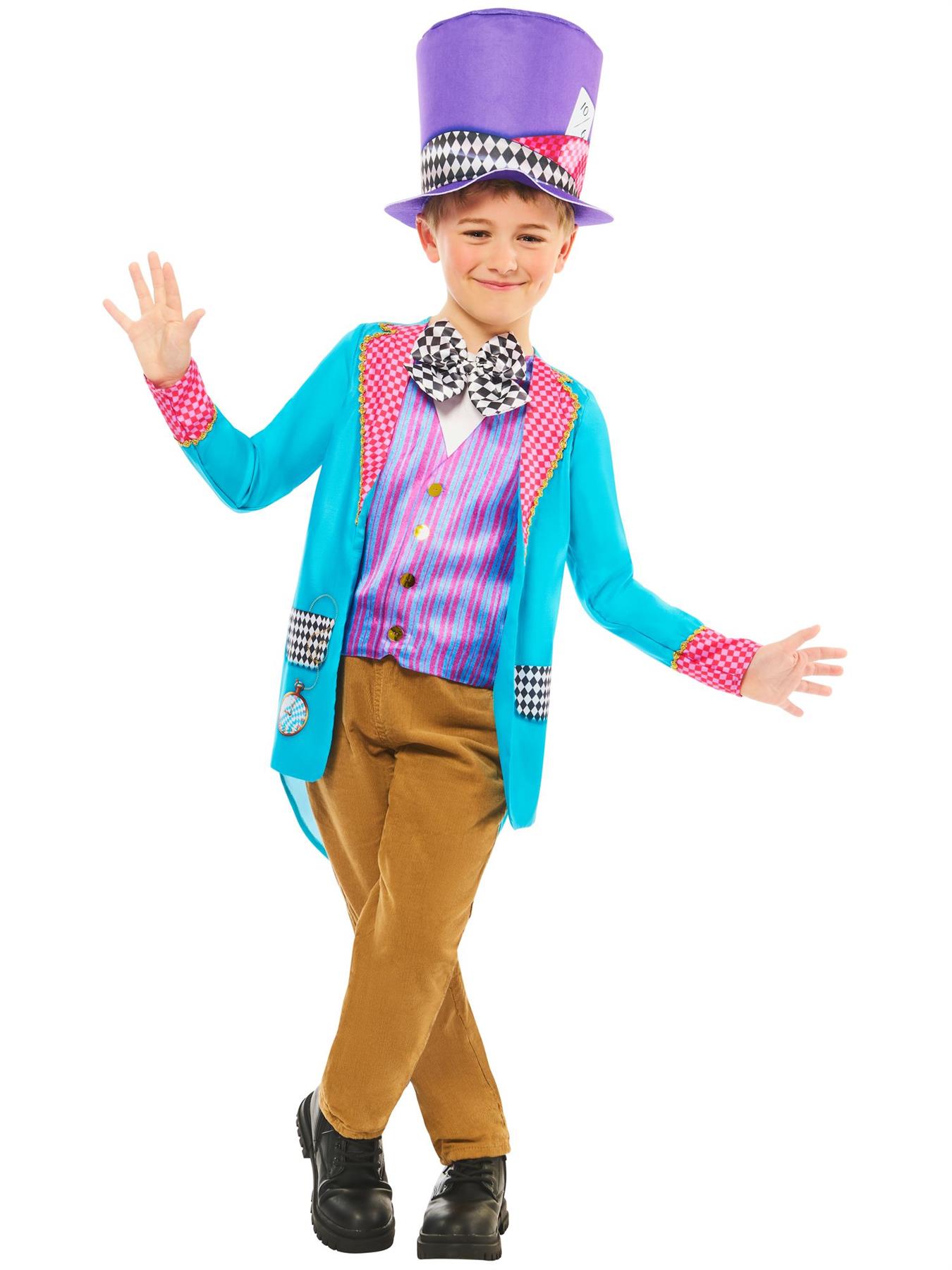 Child Eccentric Hatter Mad Wonderland Unisex Book Week Fancy Dress Costume - Picture 8 of 9