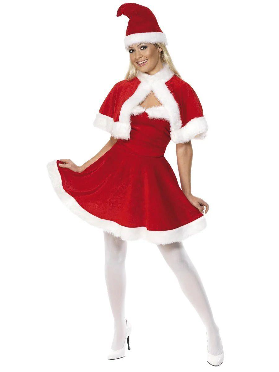 Adult Miss Sexy Santa Christmas Fancy Dress Party Costume - Picture 4 of 6