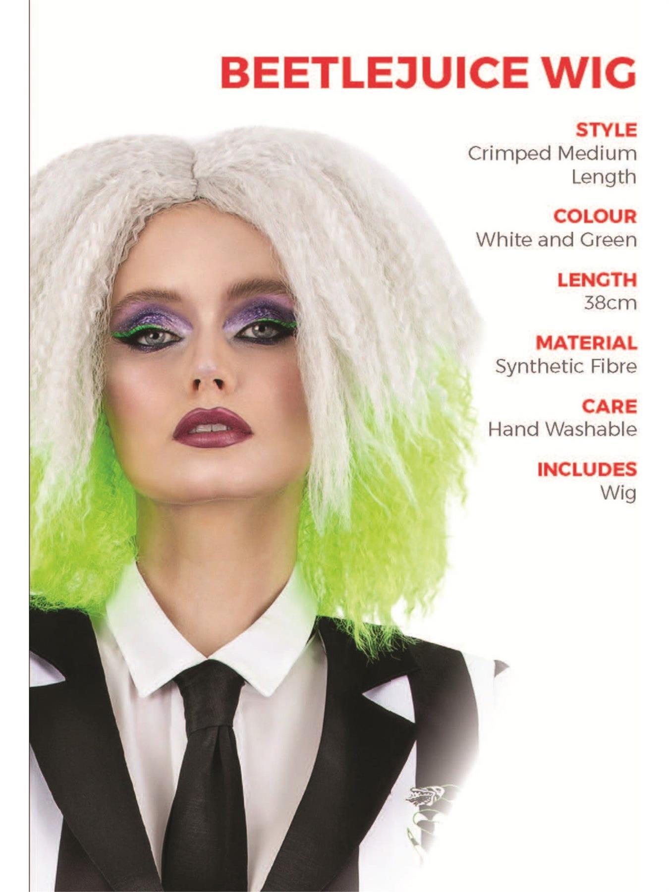Offizielles Beetlejuice Film Halloween Kostüm für Damen Größe 8-22 - Bild 21 von 23