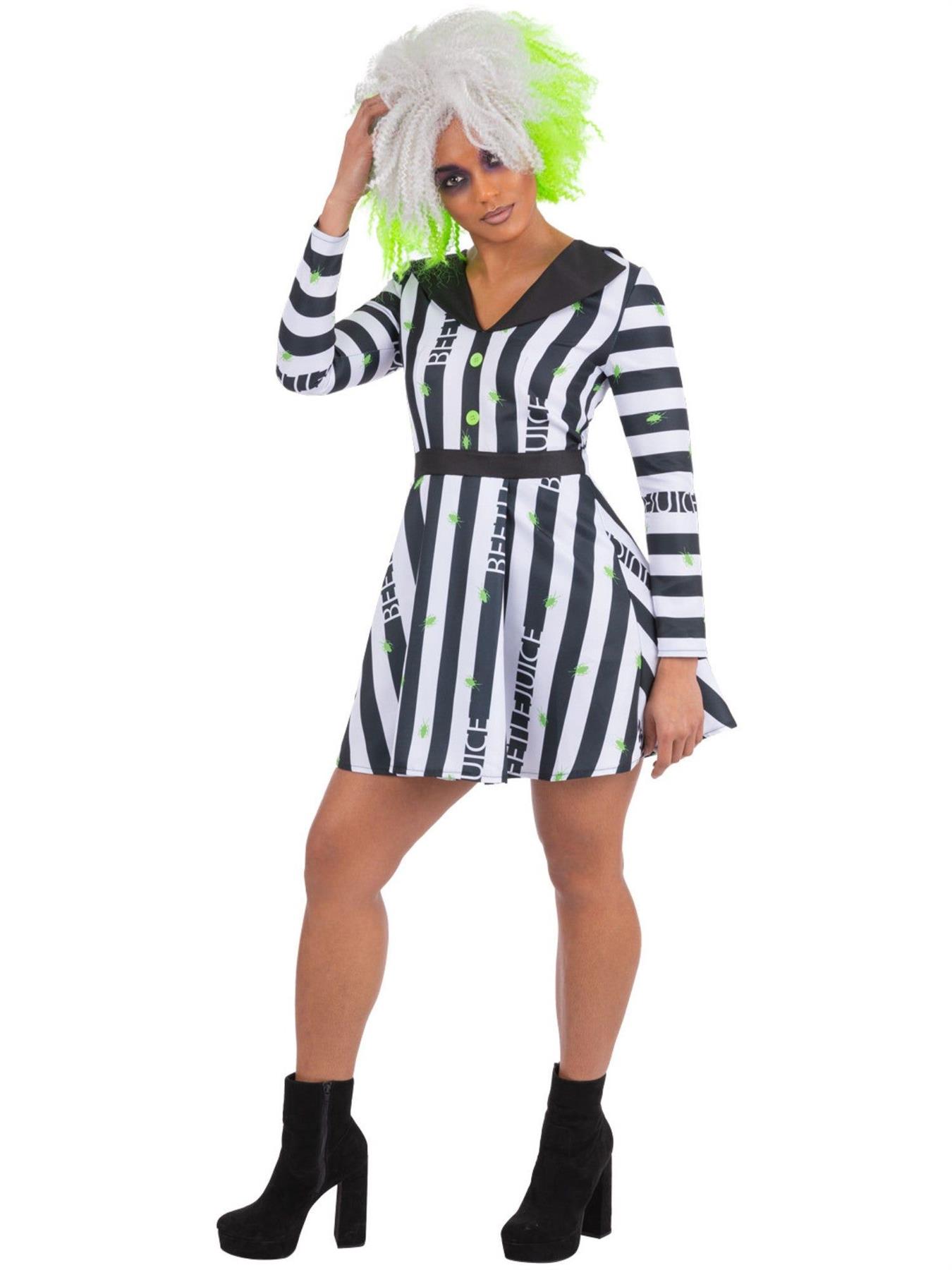 Offizielles Beetlejuice Film Halloween Kostüm für Damen Größe 8-22 - Bild 13 von 23