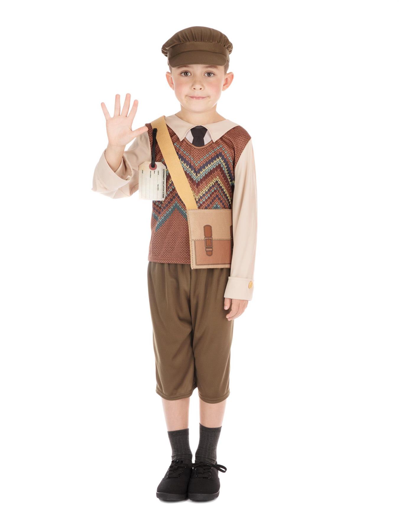 Costume vestito fantasia divisa scuola ragazzo storico guerra mondiale bambino ragazzo - Foto 6 di 9