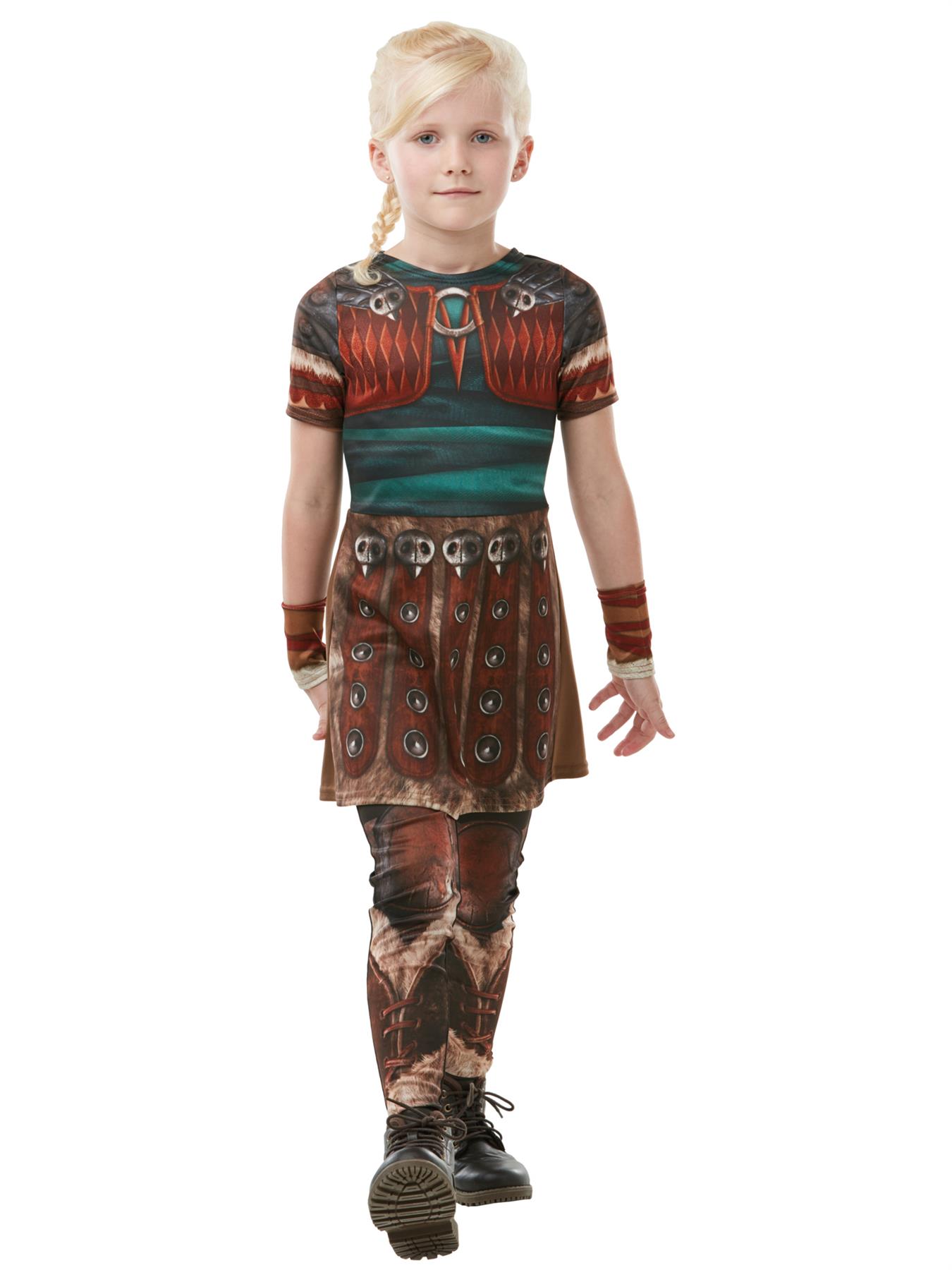 Offizielles Dreamworks Dragons Astrid Kostüm für Kinder 3-10 Jahre - Bild 7 von 10