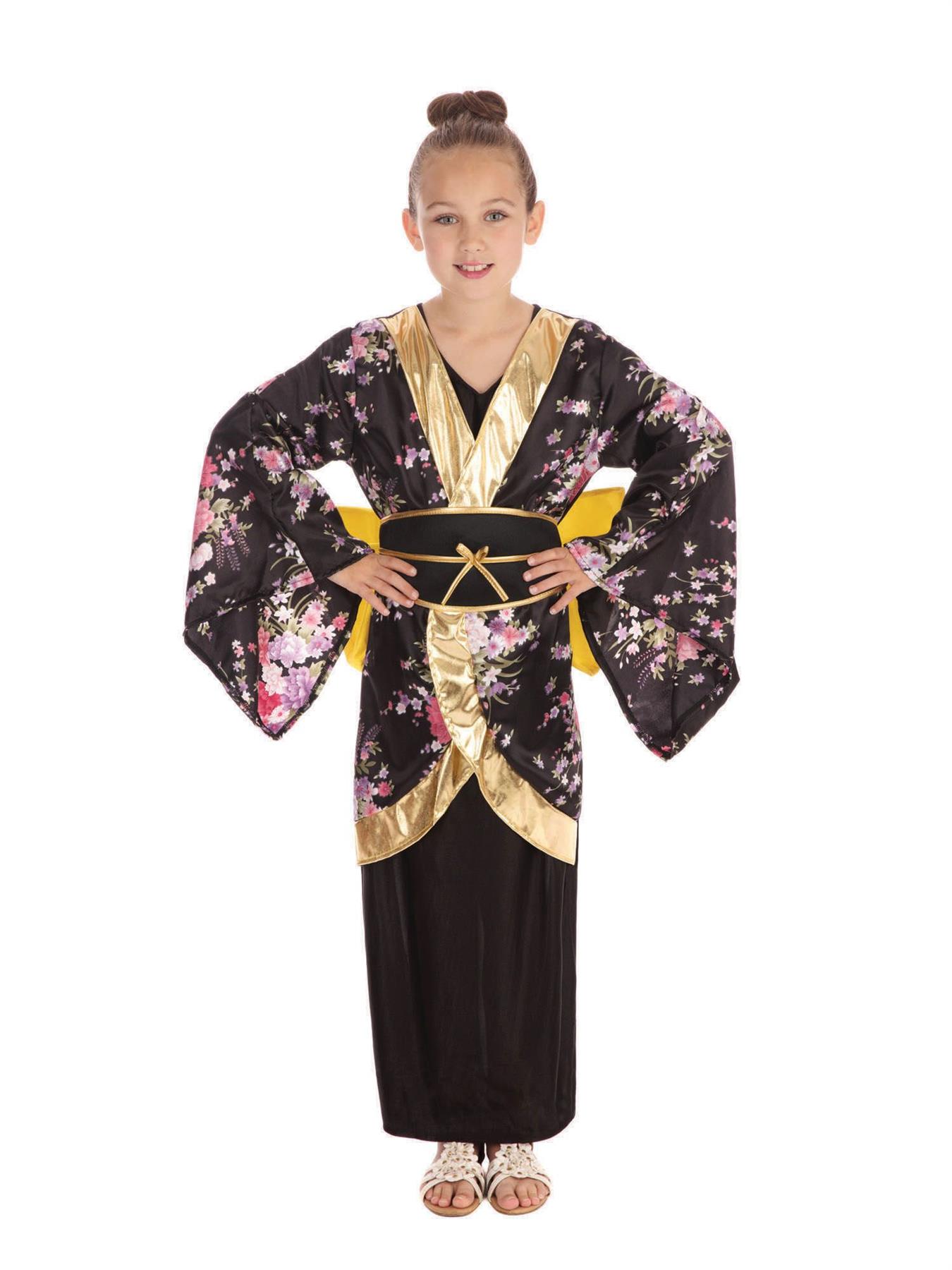 Kinder Mädchen Geisha japanischer Kimono Welttag des Buches Kostüm - Bild 8 von 8