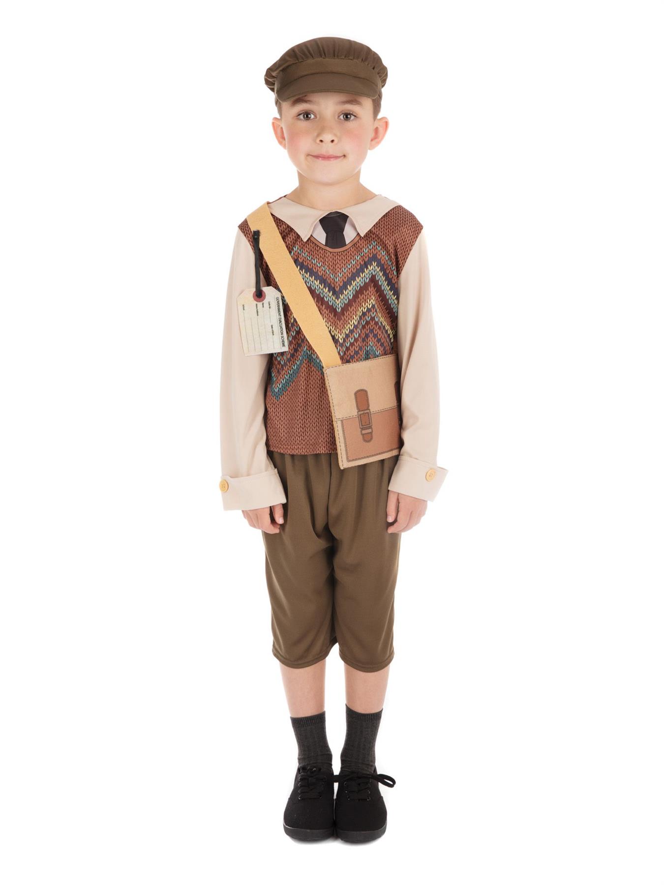 Costume vestito fantasia divisa scuola ragazzo storico guerra mondiale bambino ragazzo - Foto 9 di 9