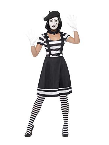 Adult Lady Mime Artist Fancy Dress Costume - Picture 5 of 6