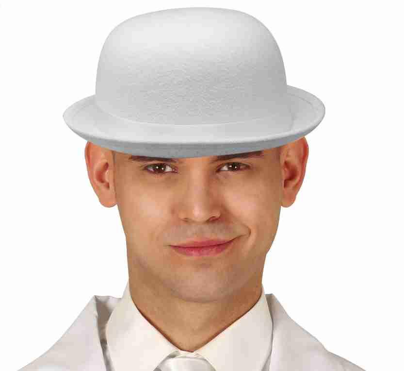 White Bowler Hat Traditional Style Fancy Dress Costume Accessory eBay