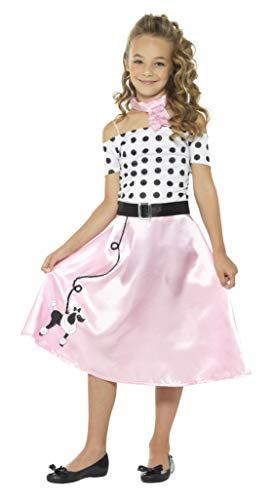 Child 1950's Poodle Girl Rock & Roll Fancy Dress Party Costume - Picture 3 of 6