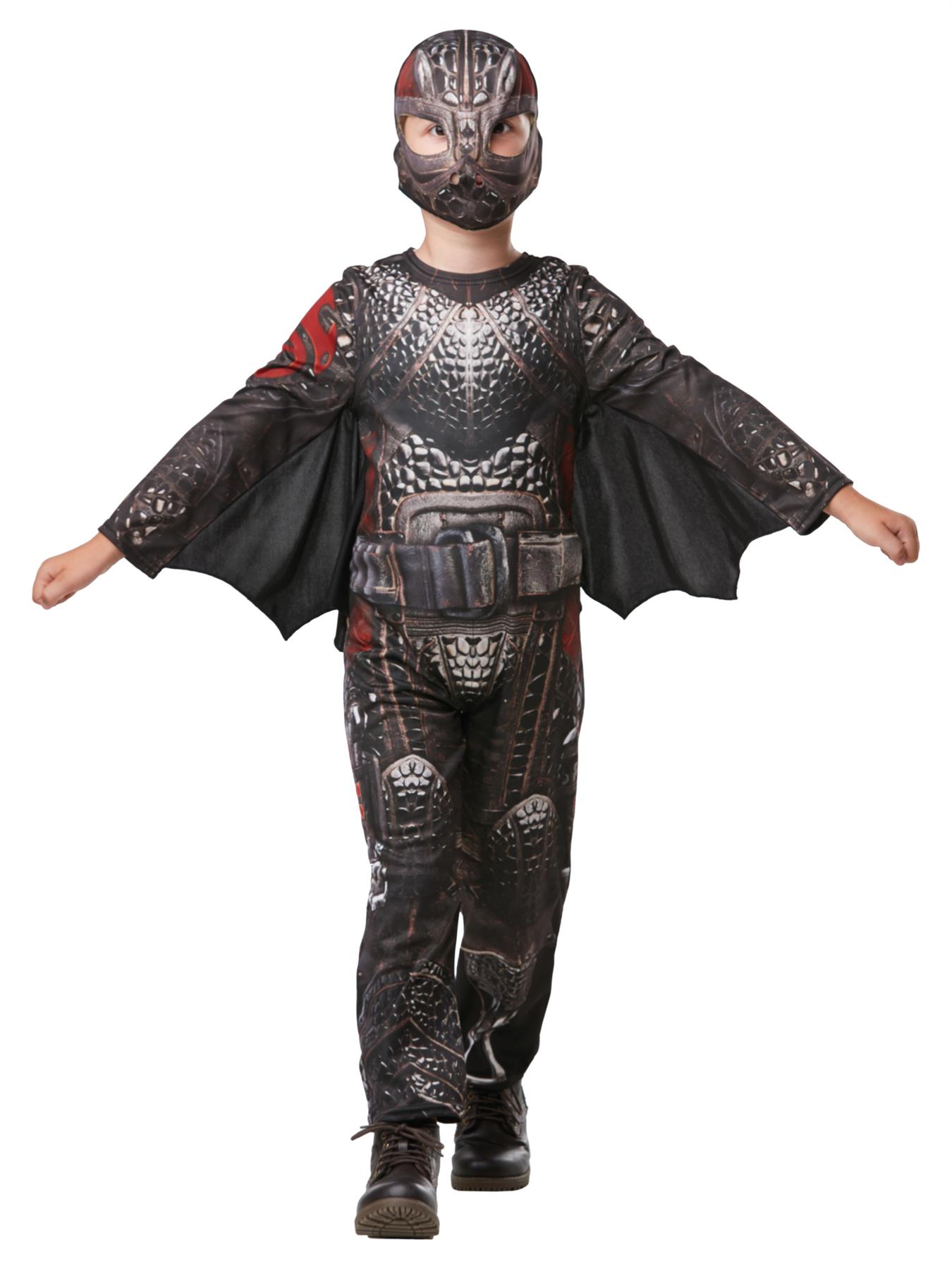Kids Official Dreamworks Dragons Deluxe Hiccup Fancy dress Costume 3-10 Yrs - Picture 8 of 8