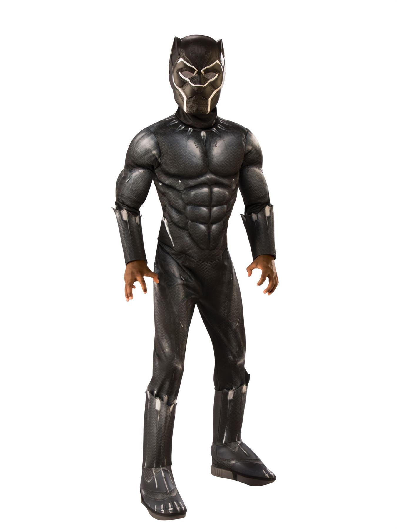 Child Boy Official Avengers Black Panther Book Day Deluxe Fancy Dress Costume - Picture 4 of 5