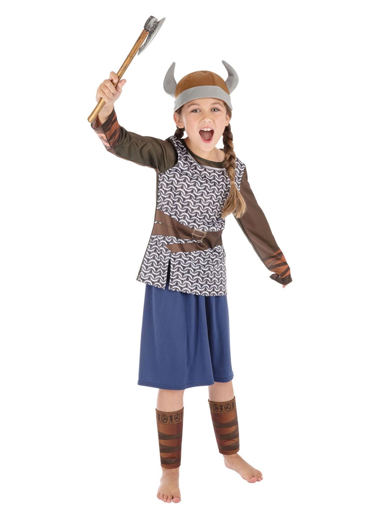 Child Girl Viking Warrior World Book Day Fancy Dress Costume - Picture 5 of 7