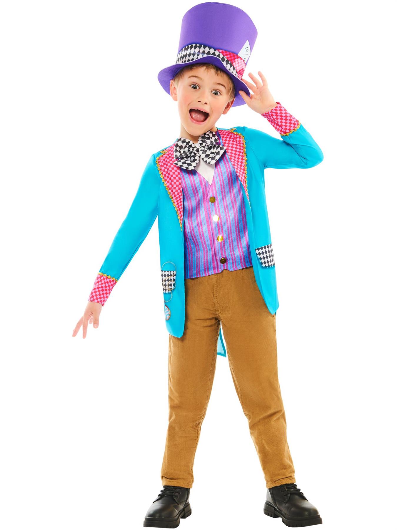 Child Eccentric Hatter Mad Wonderland Unisex Book Week Fancy Dress Costume - Picture 6 of 9