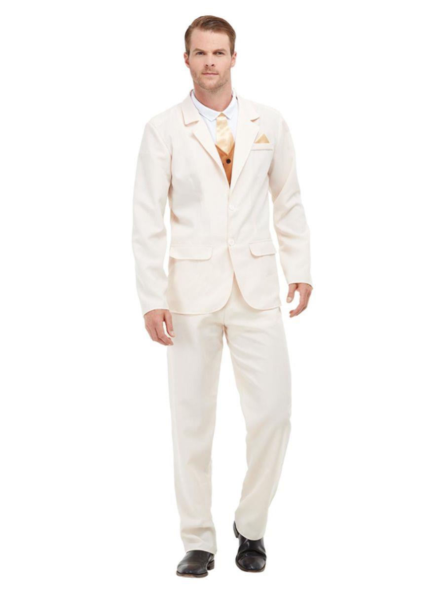 Adult White 1920's Gentleman Colonel Sanders Style Fancy Dress Costume - Picture 4 of 5