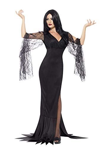 Adult Morticia Addams Family Ladies Fancy Dress Halloween Costume - Picture 5 of 8