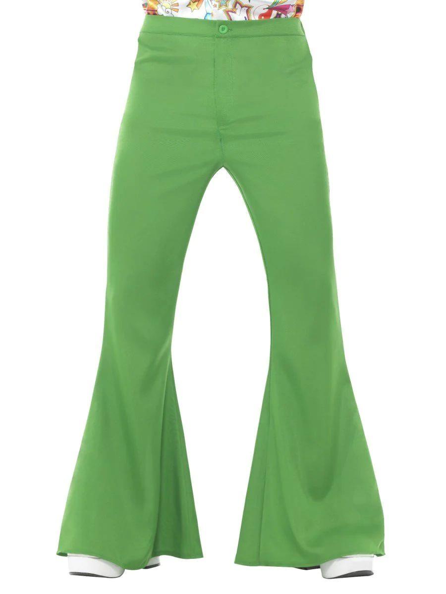 Mens Flared Trousers 60s 70s 80s Hippie Disco Stag Fancy Dress Party Costume - Picture 13 of 14