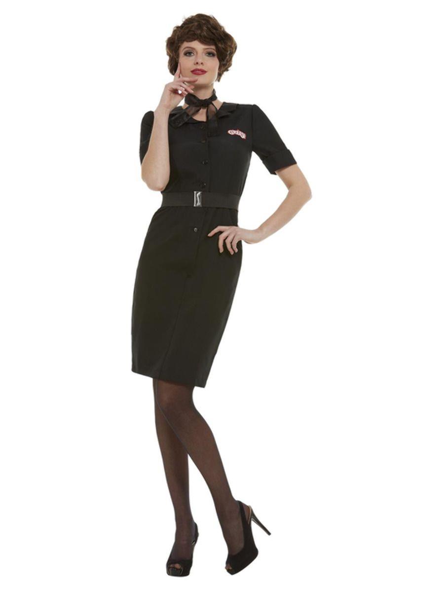 Adult Grease Rizzo Black Fancy Dress Pink Girls Costume - Picture 4 of 6