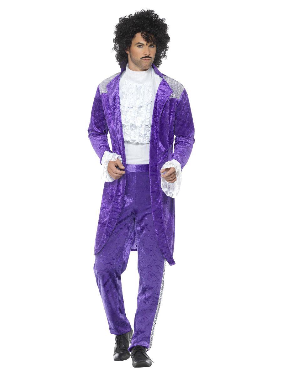Adult Male 80s Prince Musician Purple Rain Icon Fancy Dress Party