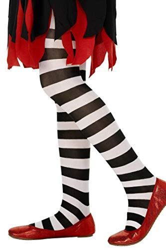 Kindergröße Hexen gestreifte Strumpfhose Halloween Kostüm Zubehör verschiedene Farben - Bild 7 von 7