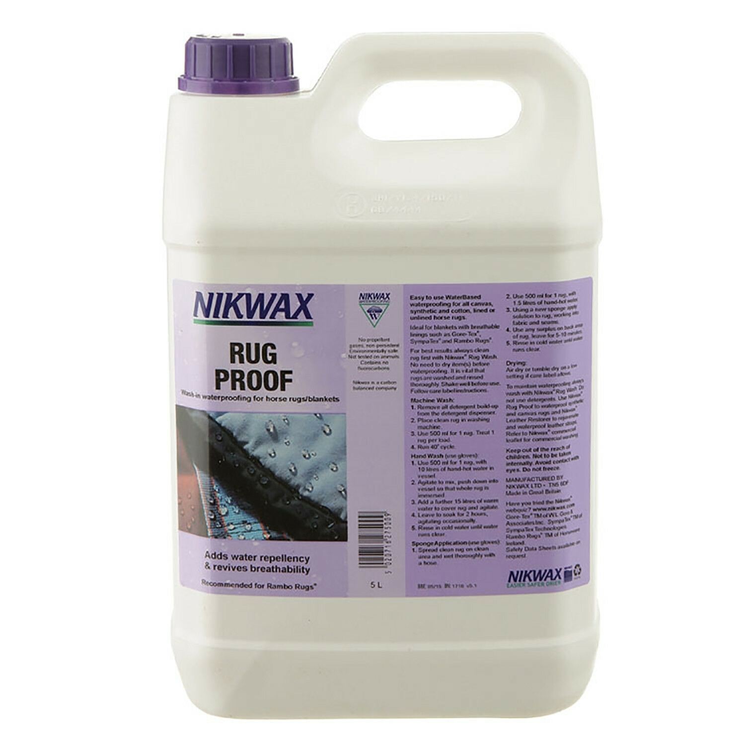 Nikwax Rug Proof 5 Litre Waterproofing Animal Rugs & Coats