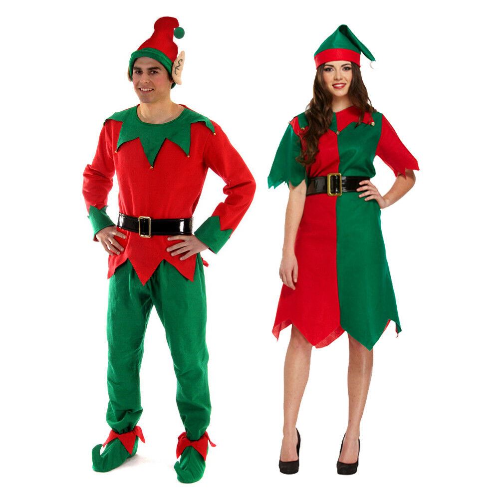 Da Uomo Verde Elf Boy Costume Natale Santas Helper vestito