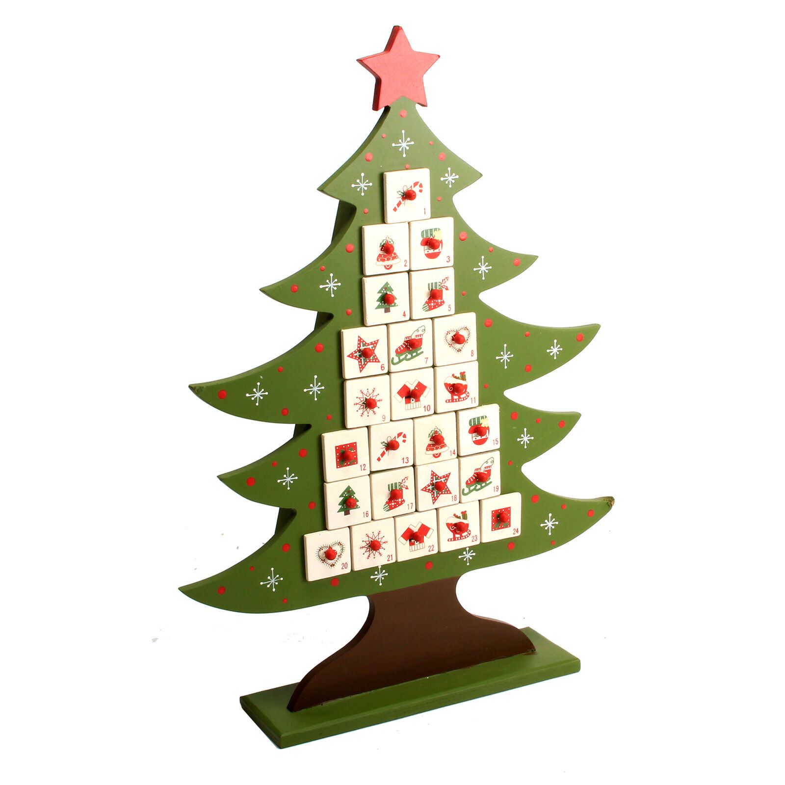 Caprichoso Invierno Madera Arbol Calendario Adviento Navidad Decoracion Ninos Ebay calendario adviento madera arbol