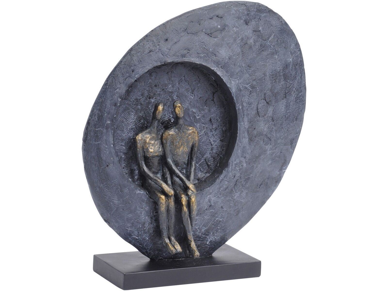 Libra Abstract Seated Couple Resin Sculpture Statue Home Ornament