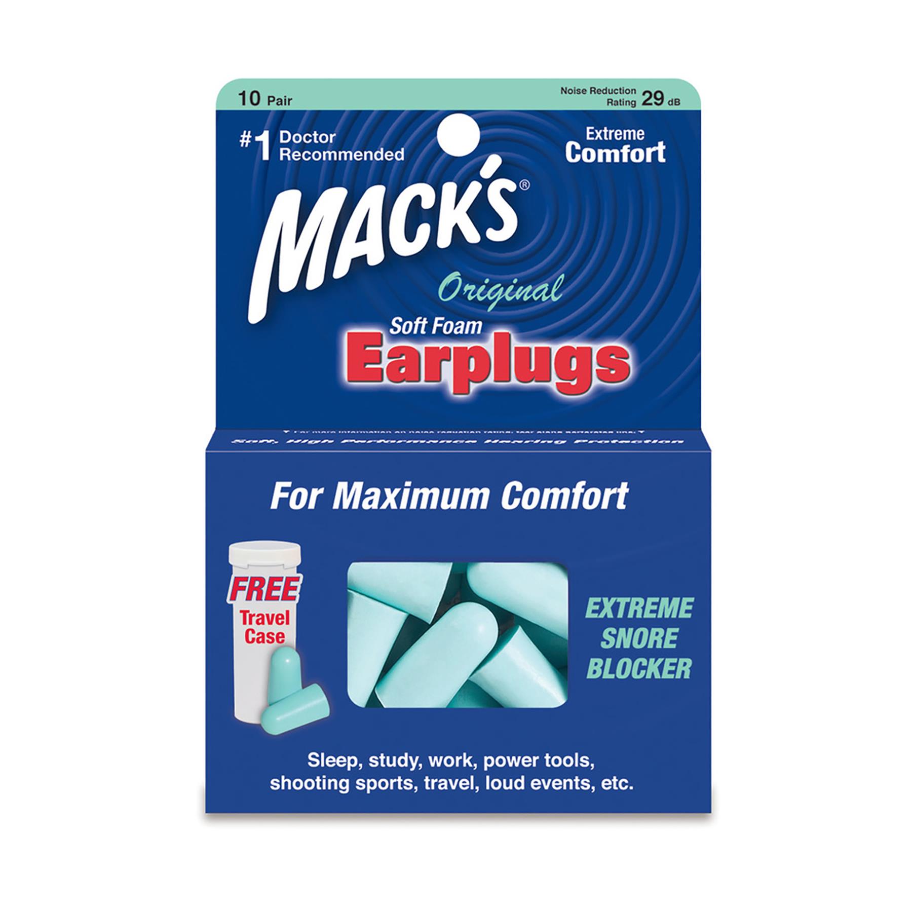 Macks 10 Paires de Bouchons dOreilles
