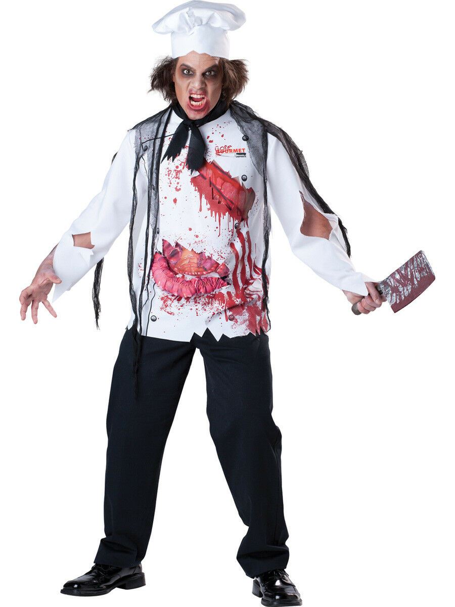 HALLOWEEN FANCY DRESS COSTUME WORKED TO DEATH OFFICE ZOMBIE LARGE CHEST 42/"-44/"