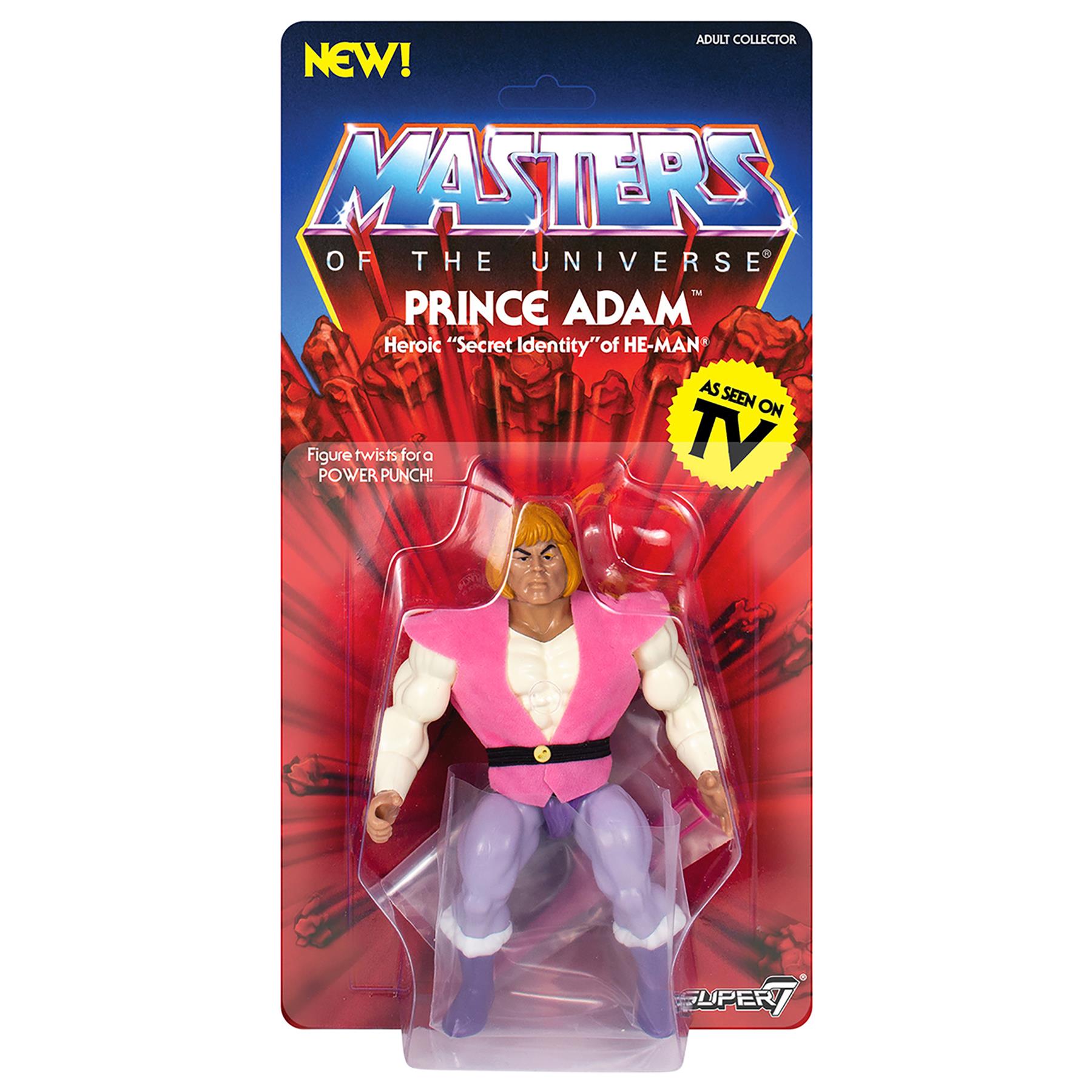Masters of the Universe 5.5/" Prince Adam Figure masters of the Universe vintage collection Super 7