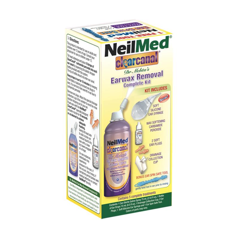 NeilMed ClearCanal Ear Wax Removal Kit 75ml Complete System 5