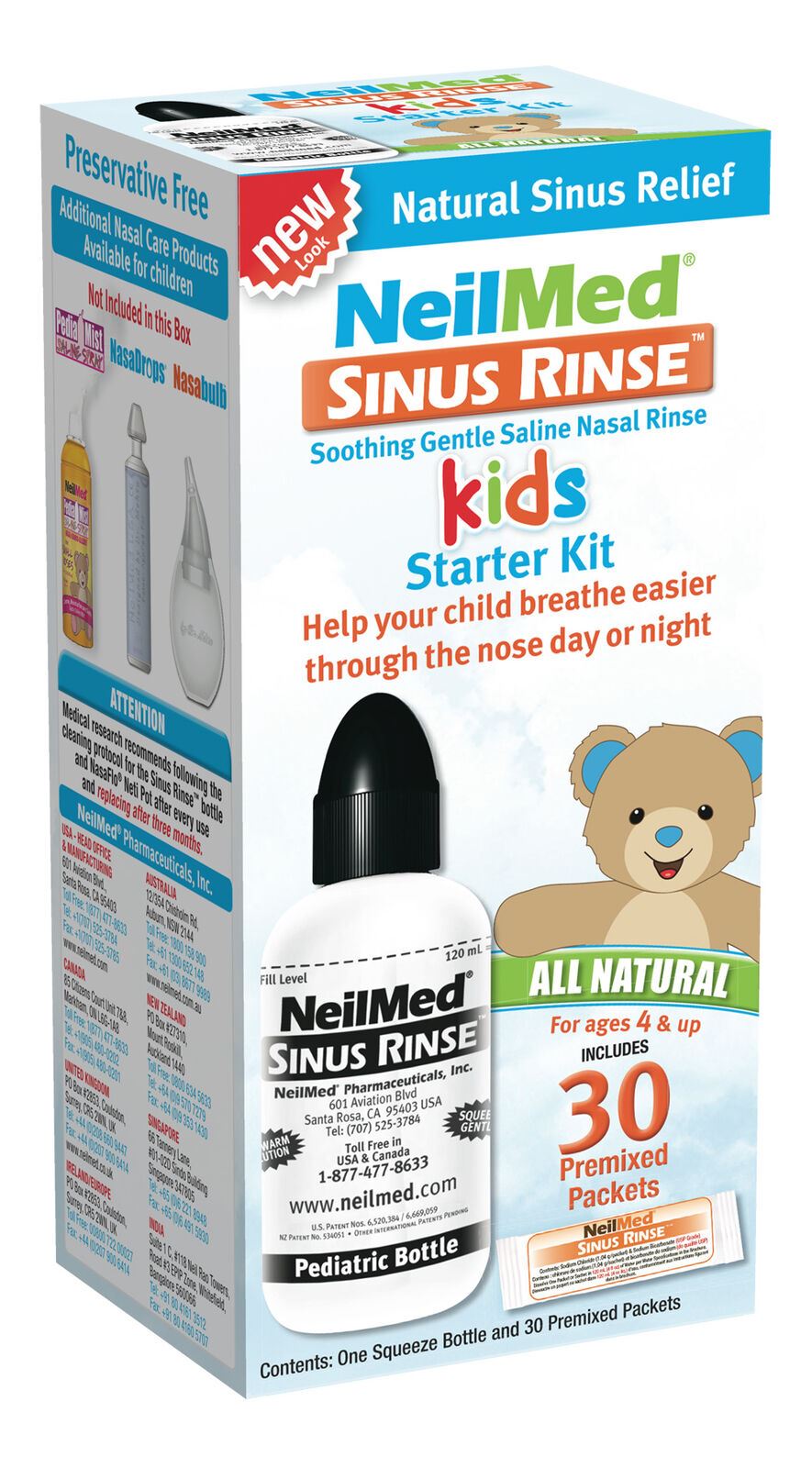 NeilMed Sinus Rinse Nasal Wash Paediatric Starter Kit Nasal Irrigation