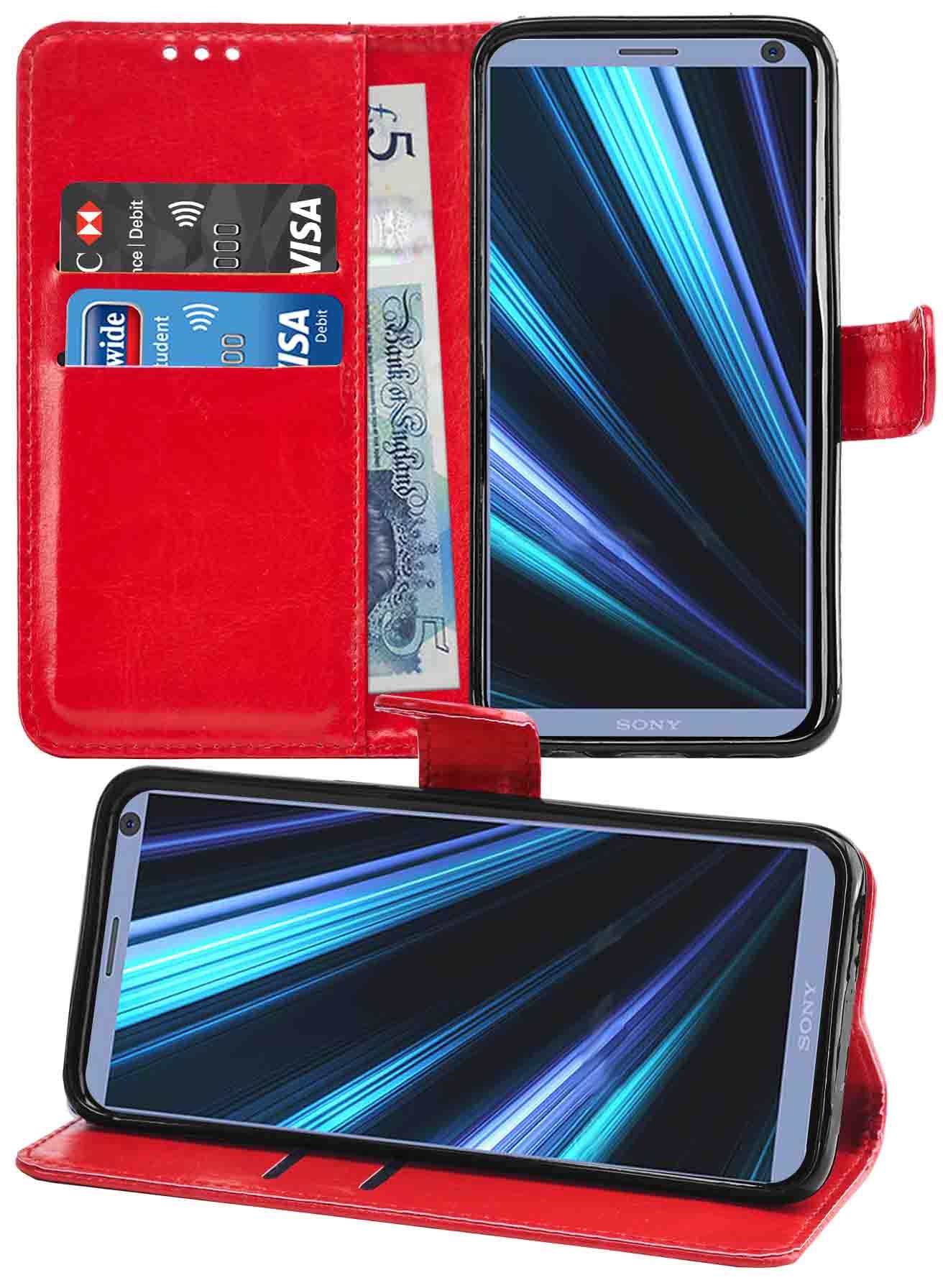 Sony Xperia 10 Premium Leather Wallet Flip Cover Pouch Book - Picture 26 of 35