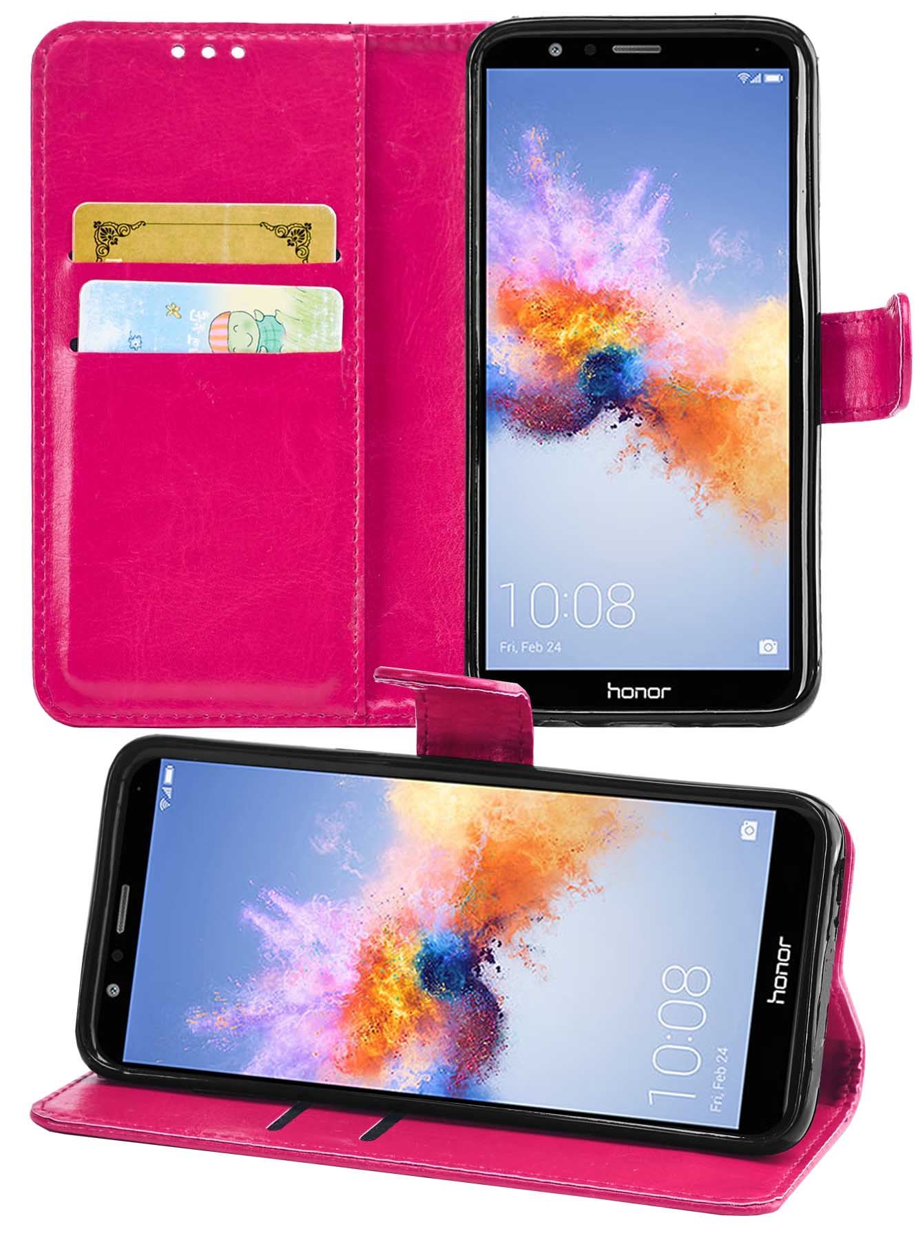 Huawei Honor 7X Premium Leather Wallet Flip Cover Pouch Book - Picture 16 of 35