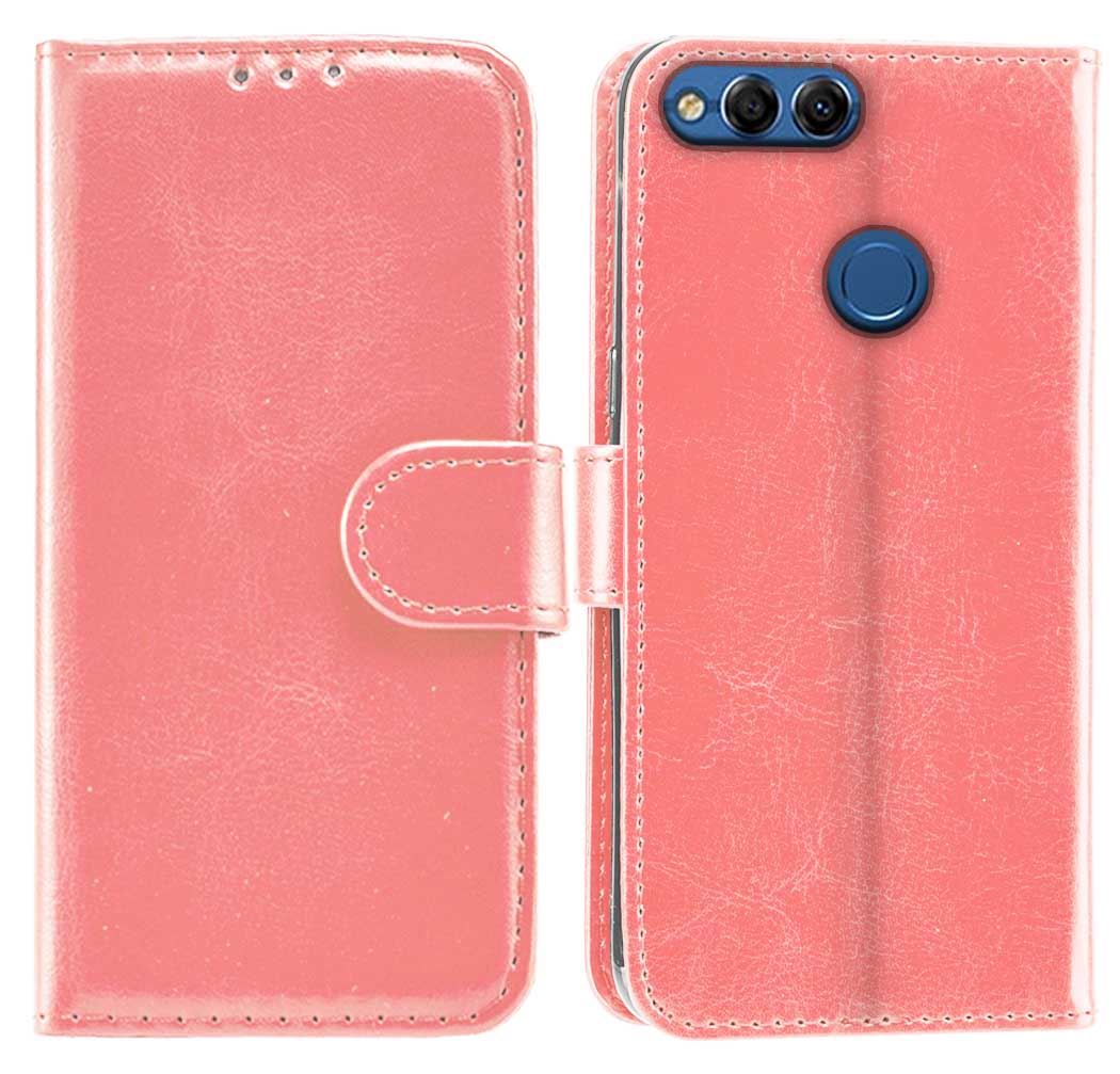 Huawei Honor 7X Premium Leather Wallet Flip Cover Pouch Book - Picture 34 of 35