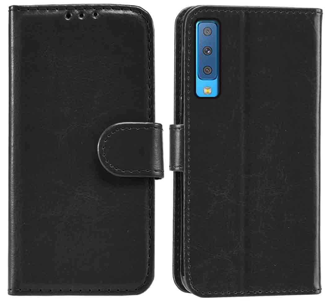 Samsung Galaxy A7 2018 Premium Leather Wallet Flip Cover Pouch Book - Picture 9 of 20