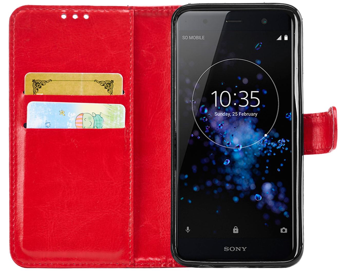 Sony Xperia XZ2 Premium Premium Leather Wallet Flip Cover Pouch Book - Picture 23 of 31