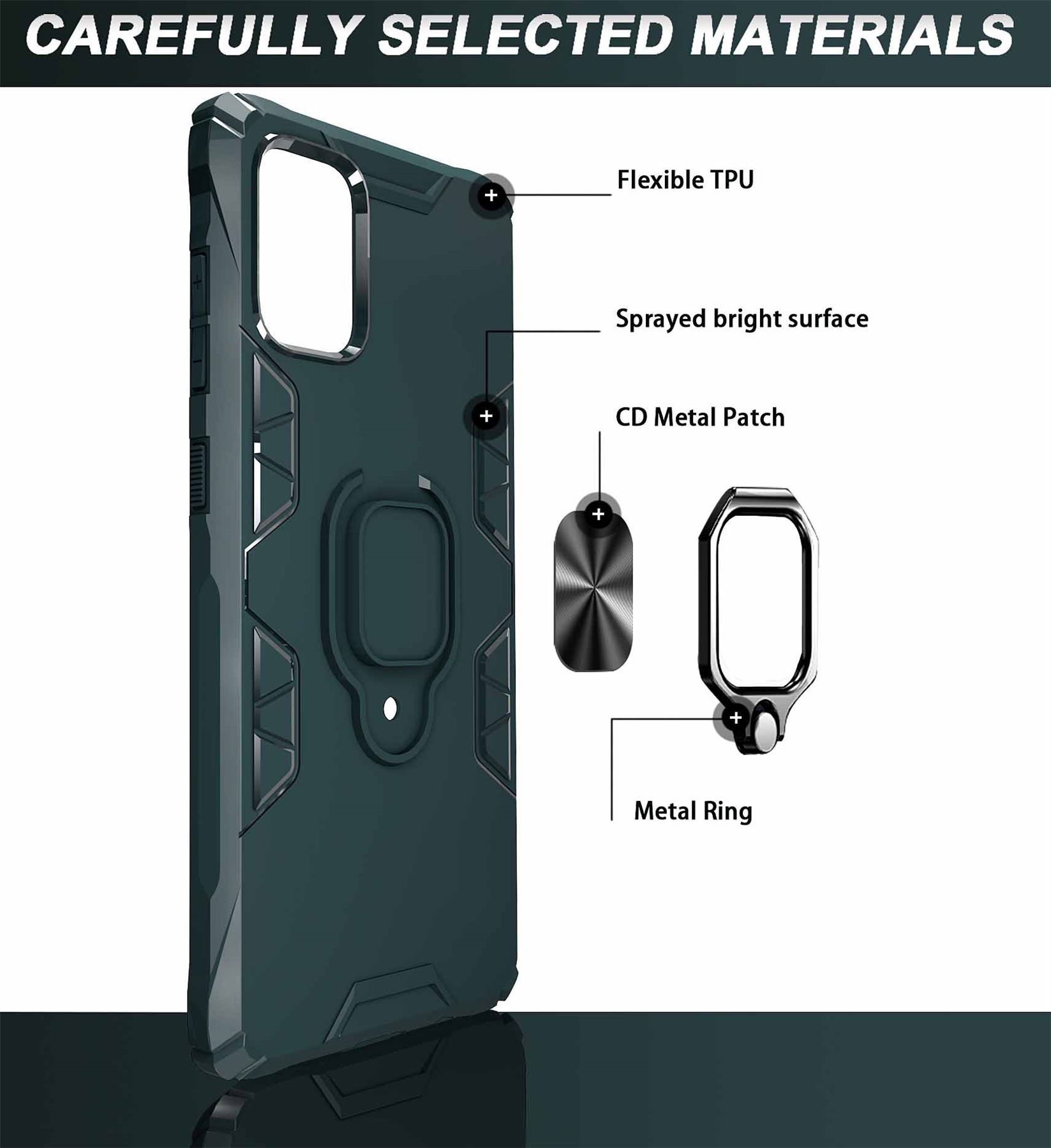 Armor Case Shockproof Cover Ring Stand Holder Samsung Galaxy A81 Note 10 Lite - Picture 14 of 90