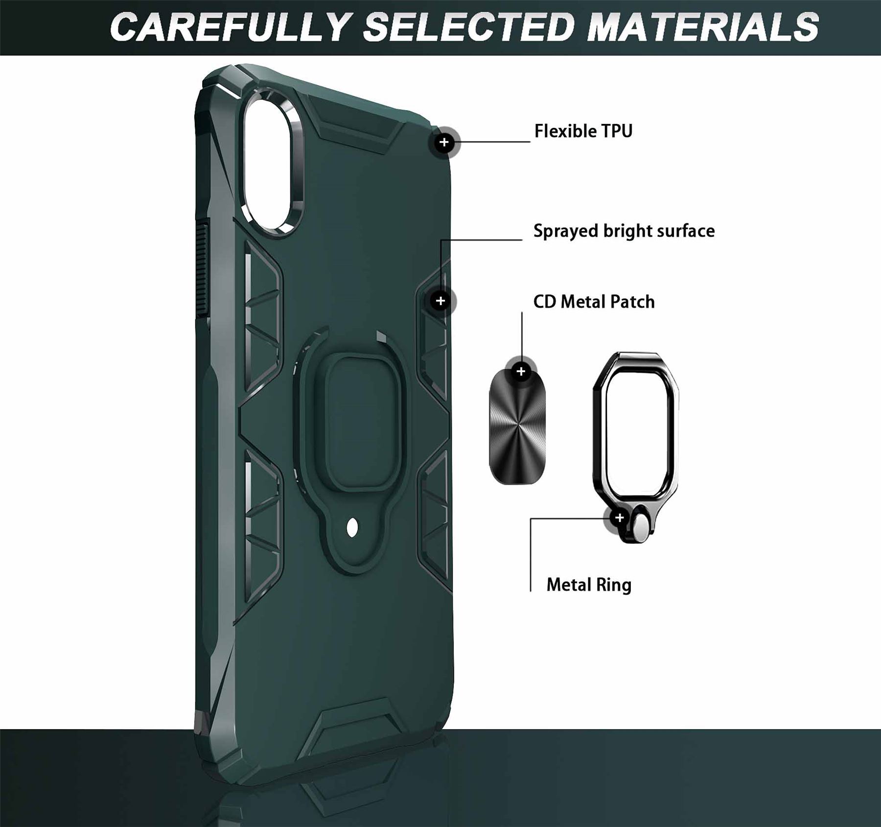 Hybrid Armor Case Shockproof Cover Ring Stand Holder For Apple iPhone XR - Picture 74 of 90