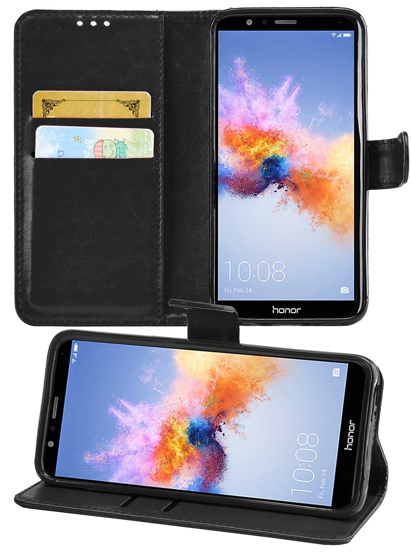 Huawei Honor 7X Premium Leather Wallet Flip Cover Pouch Book - Picture 6 of 35