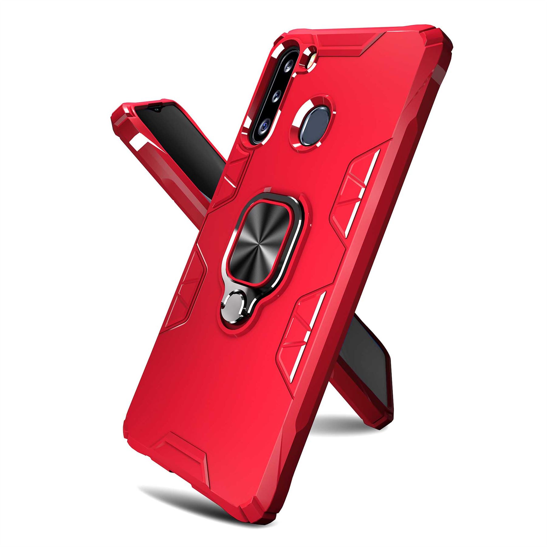 Hybrid Armor Case Shockproof Cover Ring Stand Holder For Samsung Galaxy A10s - Picture 70 of 90