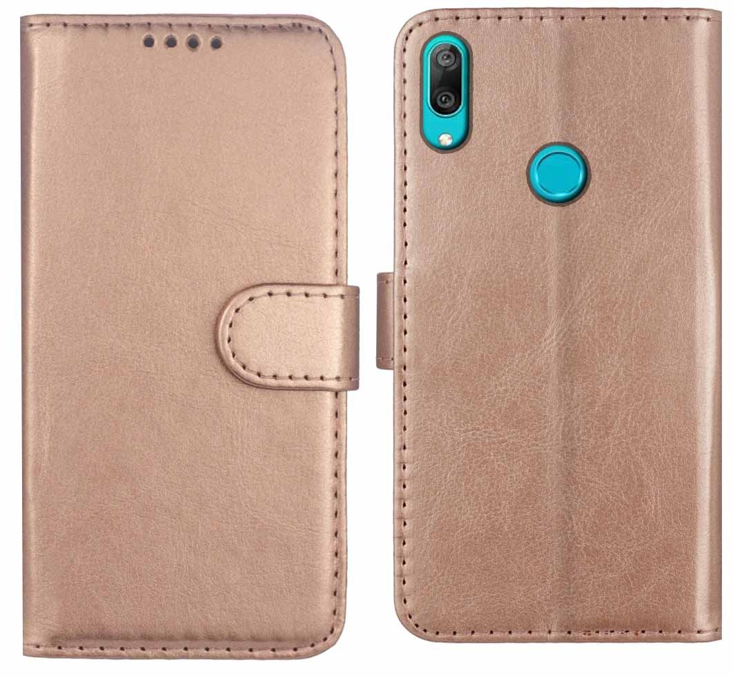 Huawei Y7 2019 Premium Leather Wallet Flip Cover Pouch Book - Picture 44 of 49
