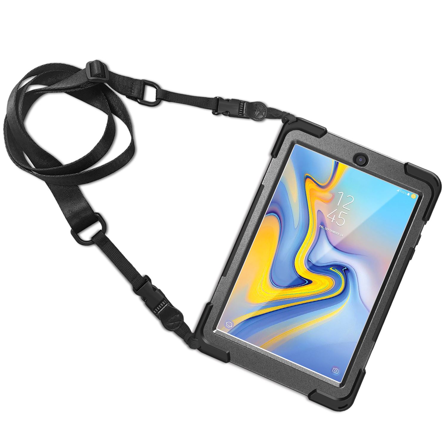 Hand Strap Shock Proof Heavy Duty Case with Stand Lanyard for Samsung