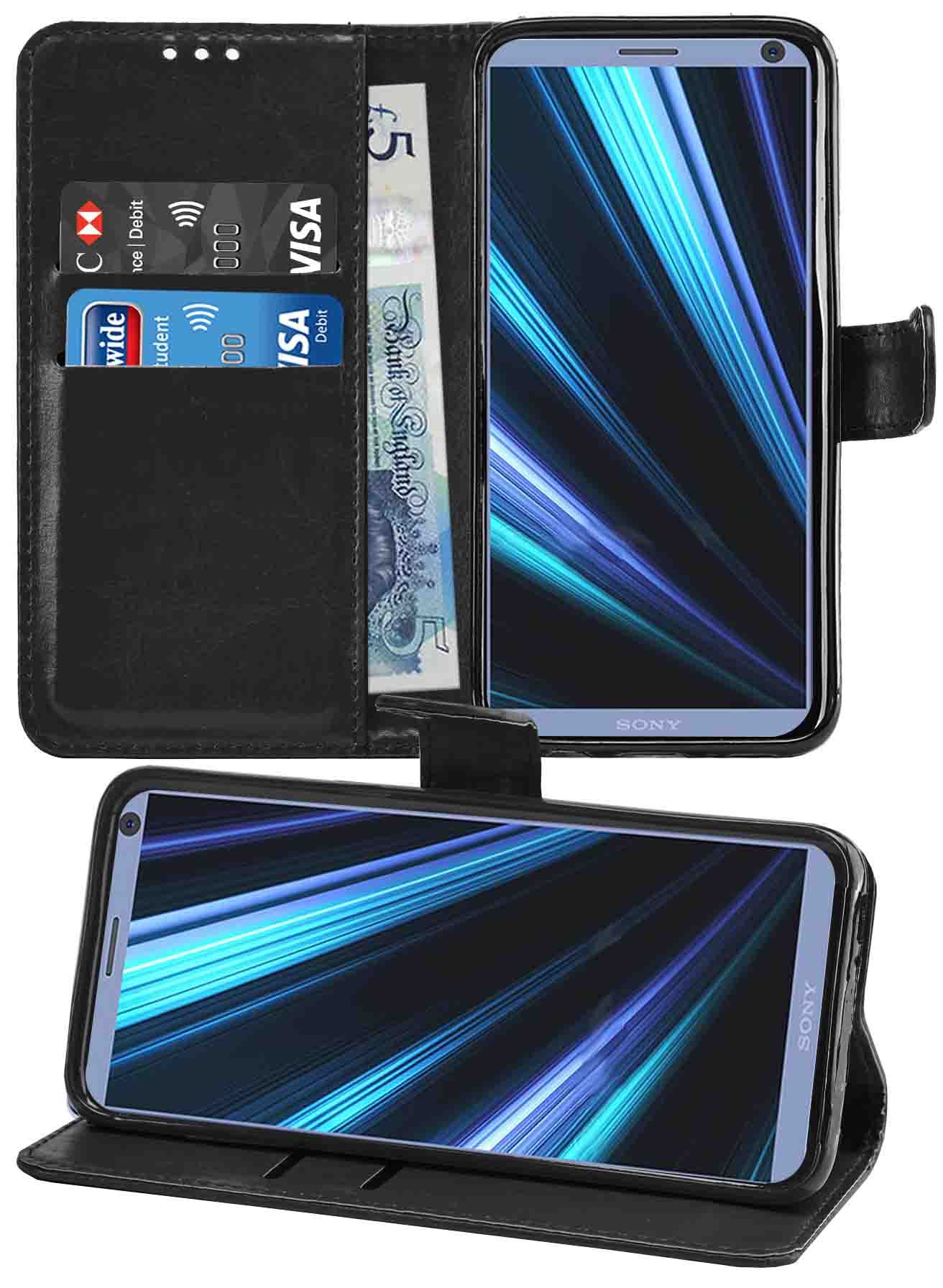 Sony Xperia 10 Premium Leather Wallet Flip Cover Pouch Book - Picture 6 of 35