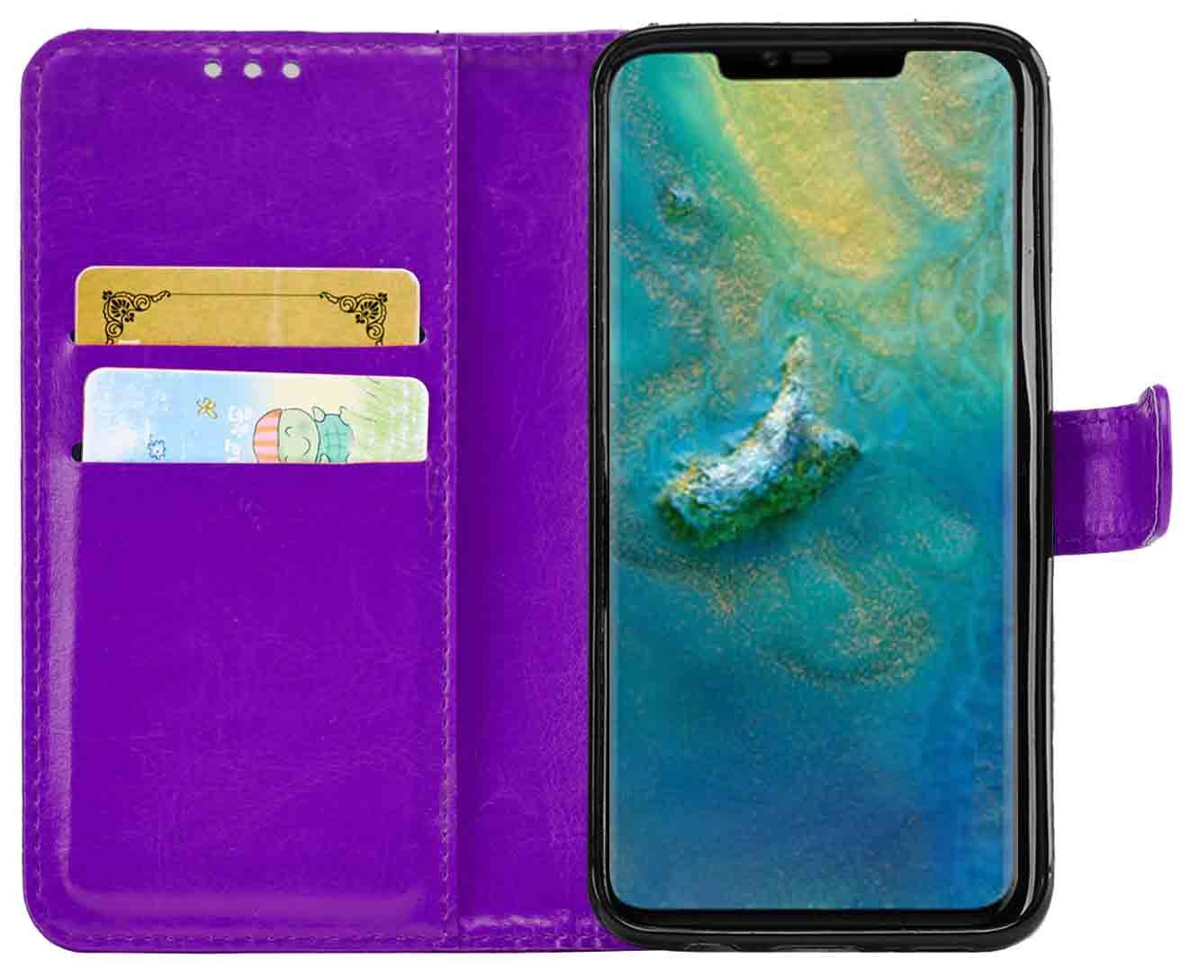 Huawei Mate 20 Pro Premium Leather Wallet Flip Cover Pouch Book - Picture 23 of 30